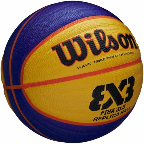 Wilson Piłka do koszykówki FIBA 3X3 Replica WTB1033XB niebiesko-żółta (08083) 133997695