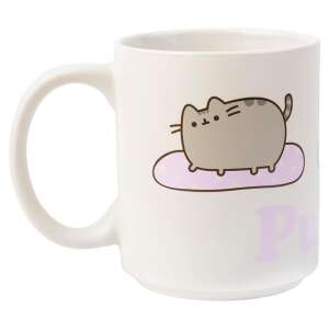 Pusheen Purrito kerámia bögre, 350 ml, Pusheen macskával rózsaszín felhőn - Pusheen