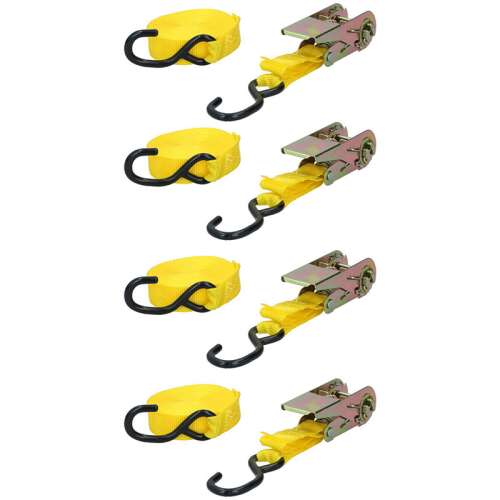 4 db Dunlop feszítőszállító heveder horgokkal, 5 méter hosszú, 350 kg teherbírású