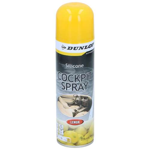 Dunlop Cockpit tisztító spray 225 ml citrom, szilikon spray az autó belsejéhez