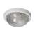 White plastic ceiling light fixture with transparent polycarbonate diffuser, IP44 rated, 75W, E27 socket