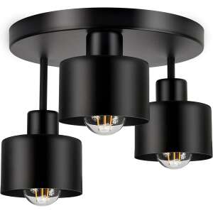 Adviti RAMOS AD-LD-6258BE27M fekete mennyezeti lámpa 3 db E27 foglalattal, max 60W - Adviti