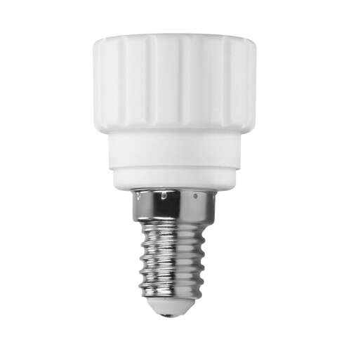 E14 to GU10 Lamp Holder Adapter VIRONE LH/E14/GU10-14, Porcelain, White