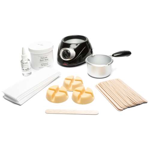 Zestaw do depilacji RIO CWAX2, Podgrzewacz, Wosk miękki Deluxe, Wosk twardy, Paski do depilacji, Szpatułki, Płyn do czyszczenia, Depilacja całego ciała