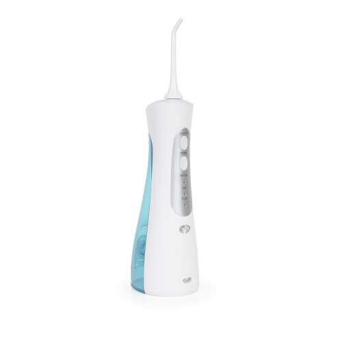 RIO DCIR2 portable water flosser, white, 360 degree rotating nozzle, USB rechargeable