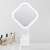 RIO MMIF Makeup Mirror with LED Lighting, 360° Rotation, Touch Control, 3 Lighting Settings, White - On a table with makeup products
