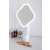 RIO MMIF Makeup Mirror with LED Lighting, 360° Rotation, Touch Control, 3 Lighting Settings, White - On a table with makeup products