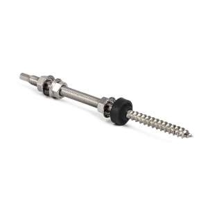 G21 M10x200 mm rozsdamentes acél tetőkampó gumi tömítéssel, napelemek rögzítéséhez hullámos tetőre - G21