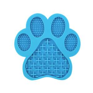 Kék mancs formájú anti-stressz nyalóka matrica kutyáknak, segít csökkenteni a szorongást és az unalmat - Evéslassító kisállat tál
