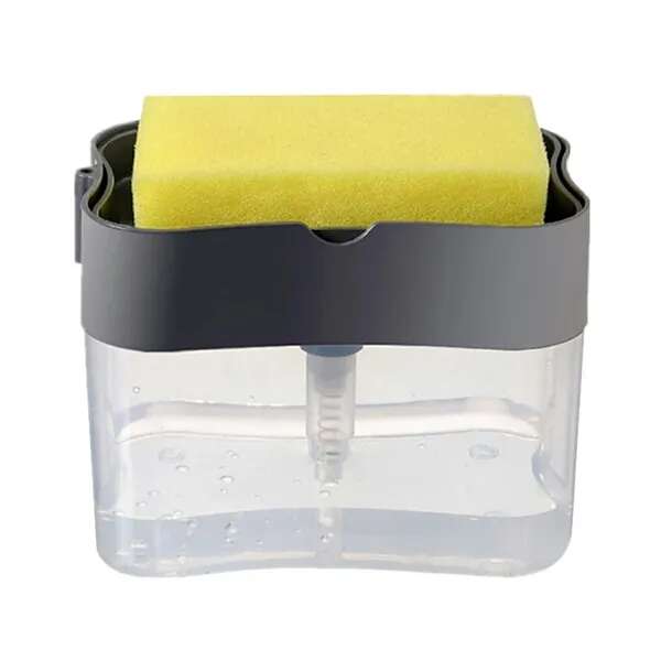 Praktikus Mosogatószer Adagoló - Szivaccsal - 14x10,5x10cm