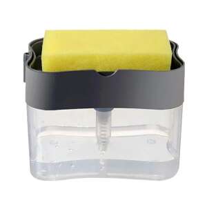 Praktikus Mosogatószer Adagoló - Szivaccsal - 14x10,5x10cm