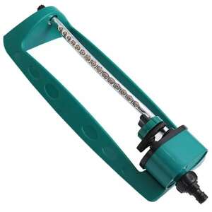 Zöld oszcilláló locsolófej 16 fúvókával, állítható szórási tartomány, könnyen telepíthető és használható - Locsolófej