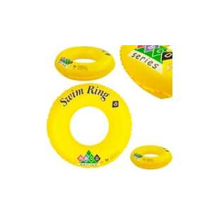 Sárga felfújható úszógumi, 45cm átmérőjű, gyerekeknek, medence úszó, vízbiztonság, nyári szórakozás - Gyerek úszógumi