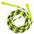 Green and black jump rope for kids, 250 cm long, adjustable, with weighted beads