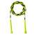 Green and black jump rope for kids, 250 cm long, adjustable, with weighted beads