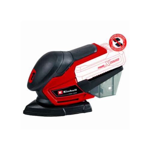 Einhell TE-OS 18/150 Akku-Deltaschleifer, rot und schwarz, mit Staubabsaugung