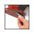 Einhell TE-OS 18/150 cordless delta sander, close-up of sanding pad with sanding paper, Extreme Fix system