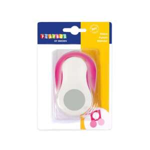 Playbox 3,8 cm-es kör alakú lyukasztó, rózsaszín és fehér, papír kézműveskedéshez és scrapbookhoz - Playbox