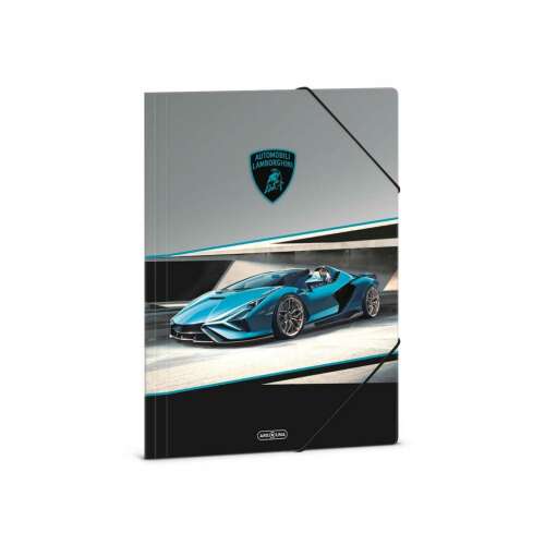 Ars Una Lamborghini A4 Gumis Mappa - Kék Sportautó Mintával - Iratrendezés