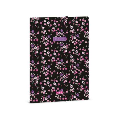Ars Una Pearl Blossom A4 Ordner mit Blumenmuster, schwarz