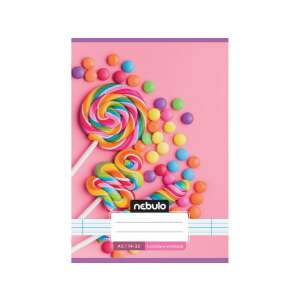 Nebulo A5-ös vonalas füzet első osztályosoknak cukorkás mintával - Nebulo