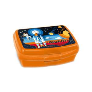 Cutie de prânz Ars Una Gravity cu design spațial, recipient portocaliu din plastic pentru alimente - Hrănire