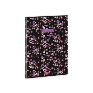 Ars Una Pearl Blossom caiet A4 cu copertă florală neagră - Ars Una
