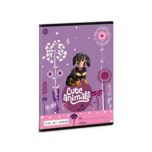 Caiet liniat Ars Una Cute Animals - Puppy A/5 pentru clasa întâi, cu un drăguț teckel pe copertă - Ars Una