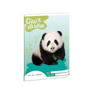 Caiet cu linii Ars Una Cuki Állatok Panda A/5 pentru clasa I, cu o ilustrație drăguță cu o pandă pe copertă - Ars Una