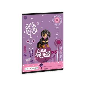 Ars Una Cute Animals Puppy A/5 caiet liniat pentru clasa a 2-a, design cu cățeluș dachshund - Ars Una