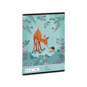 Ars Una My Secret Garden A5 caiet simplu cu ilustrație căprioară și arici - Ars Una