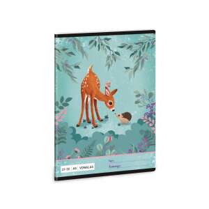 Ars Una My Secret Garden A/5 liniertes Notizbuch mit einem niedlichen Hirsch- und Igel-Design - Ars Una