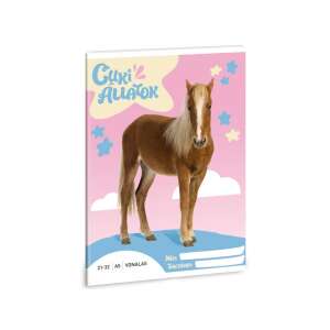 Caiet liniat Ars Una Cuki Állatok Palomino Pony A/5, cu un ponei palomino drăguț pe copertă - Ars Una