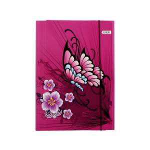 Spirit Blumen Schmetterling A4 Gummizugmappe - Pink - Mappen & Ordner