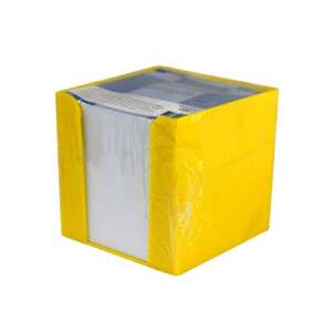 Gelber Notizblockhalter mit 750 Blättern, 9x9x9cm - Notizblöcke