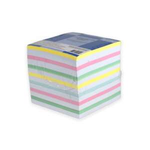 Spirit 900 lapos jegyzettömb színes és fehér lapokkal, 9x9x9cm - Jegyzettömb