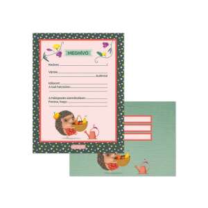 Set de invitații de ziua de naștere Ars Una Apple Pie cu arici, 10 invitații cu un design drăguț de arici - Felicitări, invitații