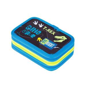 St.Right T-Rex Dinosau Tricou cu 3 compartimente, albastru și verde, cu imprimeu cu dinozaur - Unipap Penare