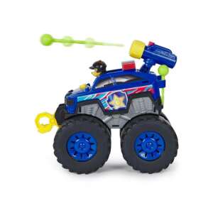 Samochód zabawka Paw Patrol Chase Power Haulin Rescue Cruiser, niebieski i czarny, z figurką Chase'a, widok z boku - Spin Master Figurka bajkowego bohatera