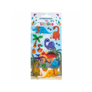 Luna: Die Littlies Dinosaurier Pufi Aufkleber Set 10x22cm 141498992 - Kinderheft mit Stickern
