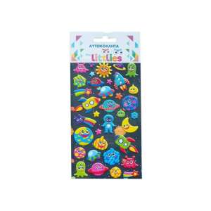 The Littlies 3D pufi matricák, űr téma, 10x22cm-es ív, rakéták, bolygók, csillagok, idegenek és még sok más - Luna