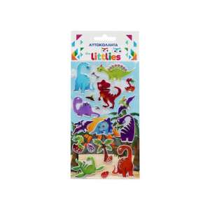 The Littlies dinoszaurusz 3D pufi matricák, 10x22cm-es ív, tartalmazza a T-Rexet, a Brachiosaurust, a Stegosaurust - Luna