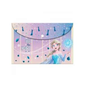 Dosar Luna Frozen Elsa A4 din plastic cu închidere cu clapetă, cu Elsa din Frozen de la Disney - Huse de protecţie acte