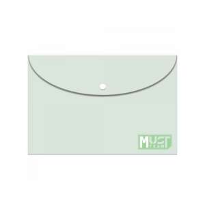 Dosar din plastic A4 verde cu închidere cu clapetă, marca Muzi Team - Huse de protecţie acte