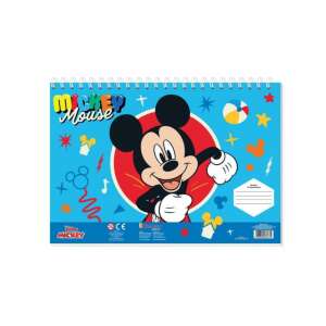 Mickey Mouse Kreativ-Notizbuch zum Zeichnen und Ausmalen mit Schablonen und Stickern, 40 Seiten, spiralgebunden - Kinderheft mit Stickern