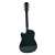 IdeallStore® acoustic guitar, black, back view
