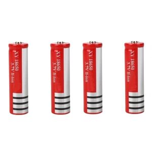 4x IdeallStore® Battery Set, GH 18650, 6800 mAh, 3.7 V, Li-ion, Red 137716831 - Battery