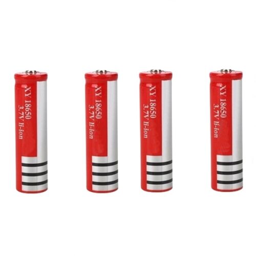 4x IdeallStore® Battery Set, GH 18650, 6800 mAh, 3.7 V, Li-ion, Red 137716831
