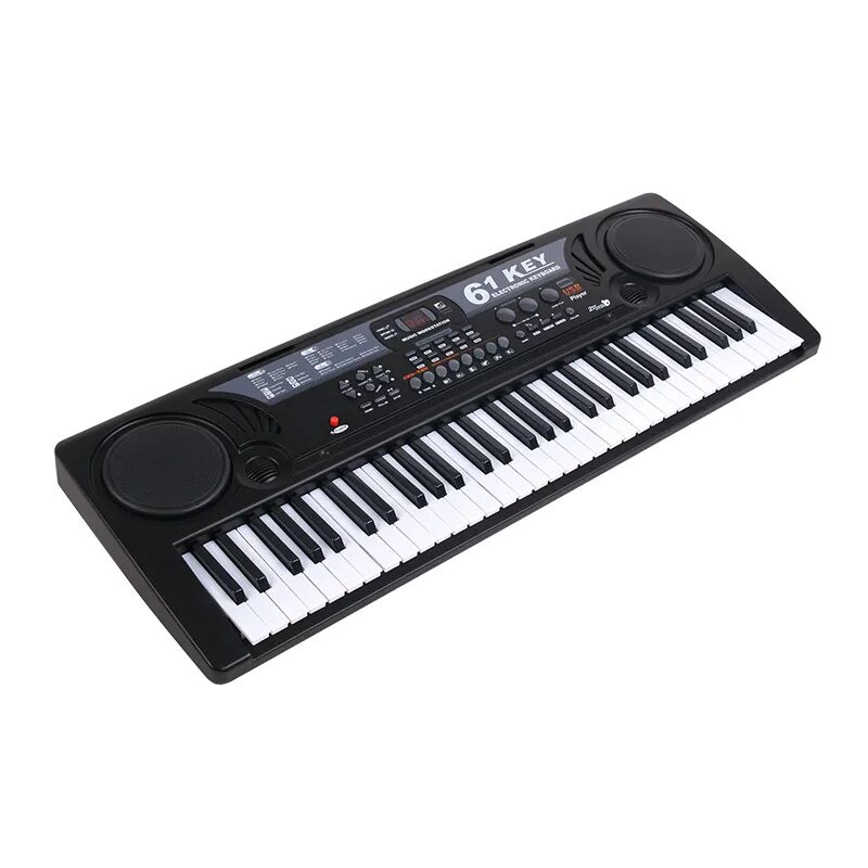 IdeallStore® Elektronische Orgel, Schone Klange, USB-Eingang, Mini-Mikrofon, Notenhalter inklusive, schwarz