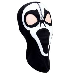 Czarna balaklava Scream Ghost Face z otworami na oczy, marka IdeallStore® - Narciarstwo